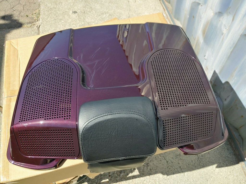 97-13 Black Cherry Dual 6x9 Speaker Lid for Harley Razor Chopped