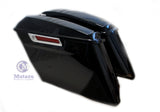 Mutazu Black CVO 4" Extended Stretched Saddlebags for 2014 - UP Harley Touring