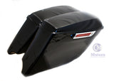 Mutazu Black CVO 4" Extended Stretched Saddlebags for 2014 - UP Harley Touring