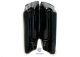 Mutazu Black CVO 4" Extended Stretched Saddlebags for 2014 - UP Harley Touring