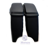 Mutazu Matte Black 4" Stretched CVO Extended Bags for 2014 - UP Harley Touring
