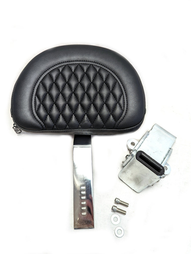 Motorcycle Adjustable Plug In Driver Backrest Rider Sissy Bar Pad For