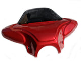 Mutazu 34" Universal Red Cruiser Front Batwing Fairing with Tinted Windshield