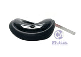Mutazu Oval Vivid Black Driver Rider Passenger Backrest for Corbin Seat