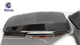 Black out 4" Stretched Extended bags for Harley Touring Hard Saddlebags w/ 6x9 Speaker lids
