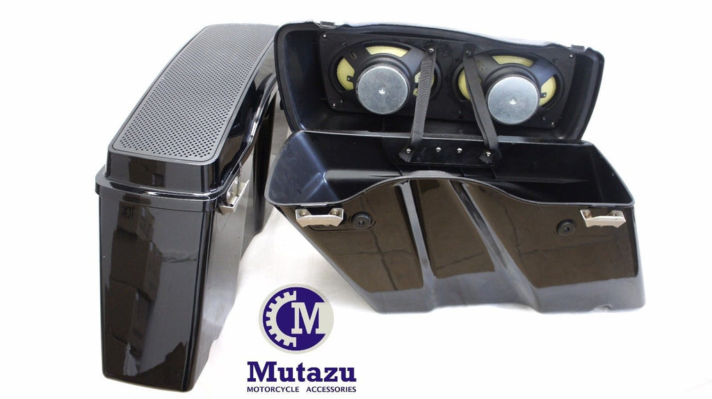 TCMT Stretched Saddlebags With 6x9 Speaker Lids – For Harley Touring Road Glide 1993-2013