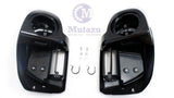 Vivid Black Lower 6.5" Speaker Pod Vented Fairing Kit for 2014 up Harley Touring