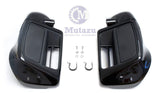 Vivid Black Lower 6.5" Speaker Pod Vented Fairing Kit for 2014 up Harley Touring