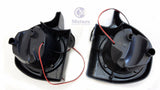 VIVID BLACK 6.5" SPEAKER PODS W/SPEAKERS FOR HARLEY TOURING VENTED LOWER FAIRING
