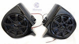 VIVID BLACK 6.5" SPEAKER PODS W/SPEAKERS FOR HARLEY TOURING VENTED LOWER FAIRING