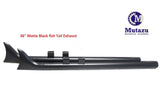 Mutazu 36" Matte Black Fishtail Exhaust Slip On Mufflers 95-16 Harley Touring