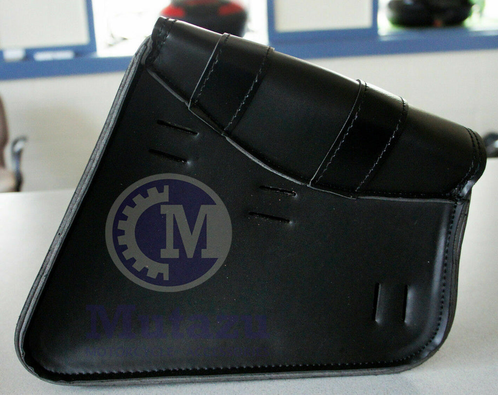 Black PU Leather Left Side solo saddleBag Saddle Bag for Harley
