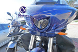 Mutazu Chrome Headlight Head light Eagle Bezel Scowl for Victory Cross Country