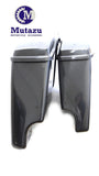 Mutazu 2014-up Raw 4.5" STRETCHED HARD SADDLEBAGS EXTENDED HARLEY SADDLE BAGS