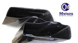 Mutazu 2014-up Raw 4.5" STRETCHED HARD SADDLEBAGS EXTENDED HARLEY SADDLE BAGS