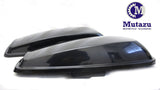 Mutazu 2014-up Raw 4.5" STRETCHED HARD SADDLEBAGS EXTENDED HARLEY SADDLE BAGS