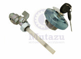 Mutazu Silver/ Graphic  Premium Quality Large Vented Gas Tank Petcock & Lock for Honda Rebel 250