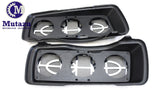 Mutazu Dual Double 6x9 Speaker Lids w/ metal Grills for Harley Touring 1994-2013