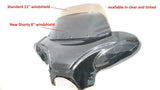 Low Profile Tinted 8" Windshield for Mutazu 38" Universal Batwing Fairing