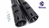 MUTAZU 4" All Black MF-20B-BB-#1 Megaphone Slip-On Mufflers Exhaust for 95-16 Harley