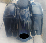 No Cut Out Extended Fender Overlay with LED Lights for Harley Touring