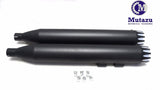 Mutazu 4" Roaring Series Black MF-03-BB Slip-On Mufflers Exhaust 95-2016 Harley Touring
