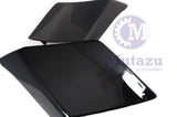 Mutazu Custom Fire Vivid Black Stretch Extended Side Covers For 89-13 Harley Touring Models
