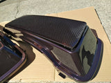 Black Cherry Dual 6 x 9 Speaker Lids for Harley Touring Saddlebags 1994-2013