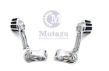 Mutazu Chrome 1.25" Streamliner Engine Guard Foot Peg fits Suzuki Yamaha Honda Harley