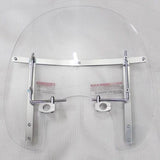 Mutazu Universal clear Motorcycle Cruiser windshield with Mounting kit  24"x21"