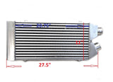 One Side 2.5" Inlet/ Outlet Universal Intercooler 27.5" x 11" x 3" Tube and Fin