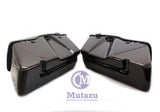 Mutazu Black Cherry Complete Hard Saddlebags for 2014 & Up Harley Touring Models