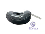 Mutazu Oval Carbon Fiber Look Driver Rider Passenger Backrest for Corbin Seat