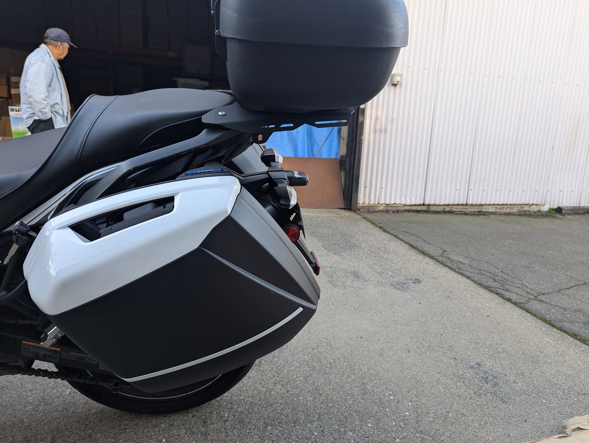 Black Improved 38L saddlebags Paniers for Kawasaki Versys 650