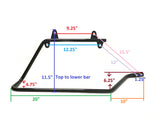 Mutazu Conversion Brackets adapt Harley Saddlebags for Yamaha XV 1700 Road Star