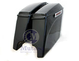 Dual Cut Out Rear CVO Style Fender System w/ Extended Saddlebags For Harley Touring Models 2014-up