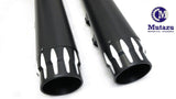 MUTAZU 4" DEEP CUT BLACK TIP SLIP-ON MUFFLERS FOR HARLEY Touring 2017-UP EXHAUST