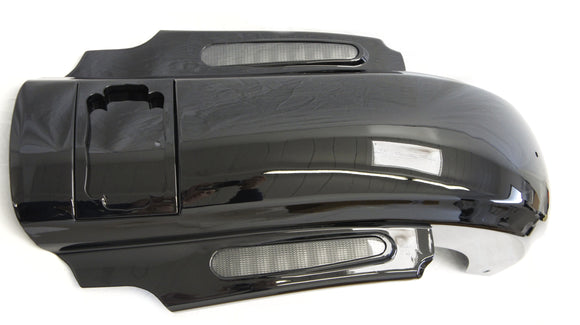 Dual Cut Out Black Rear CVO Style Fender System W/ light For Harley Touring Electra Glide 2009-2018