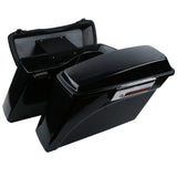 Saddlebags Trunk w/ Lid Latch For Harley Road Glide Road King 1994-2013, Matte Black