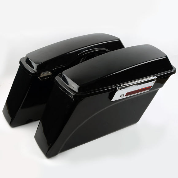 Saddlebags Trunk w/ Lid Latch For Harley Road Glide Road King 1994-2013, Matte Black