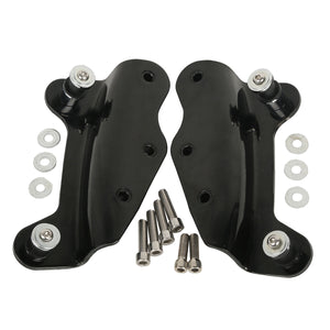 Black 4 point Docking Hardware Kit For Harley Touring Road King Electra Street Road Glide 2009-2013