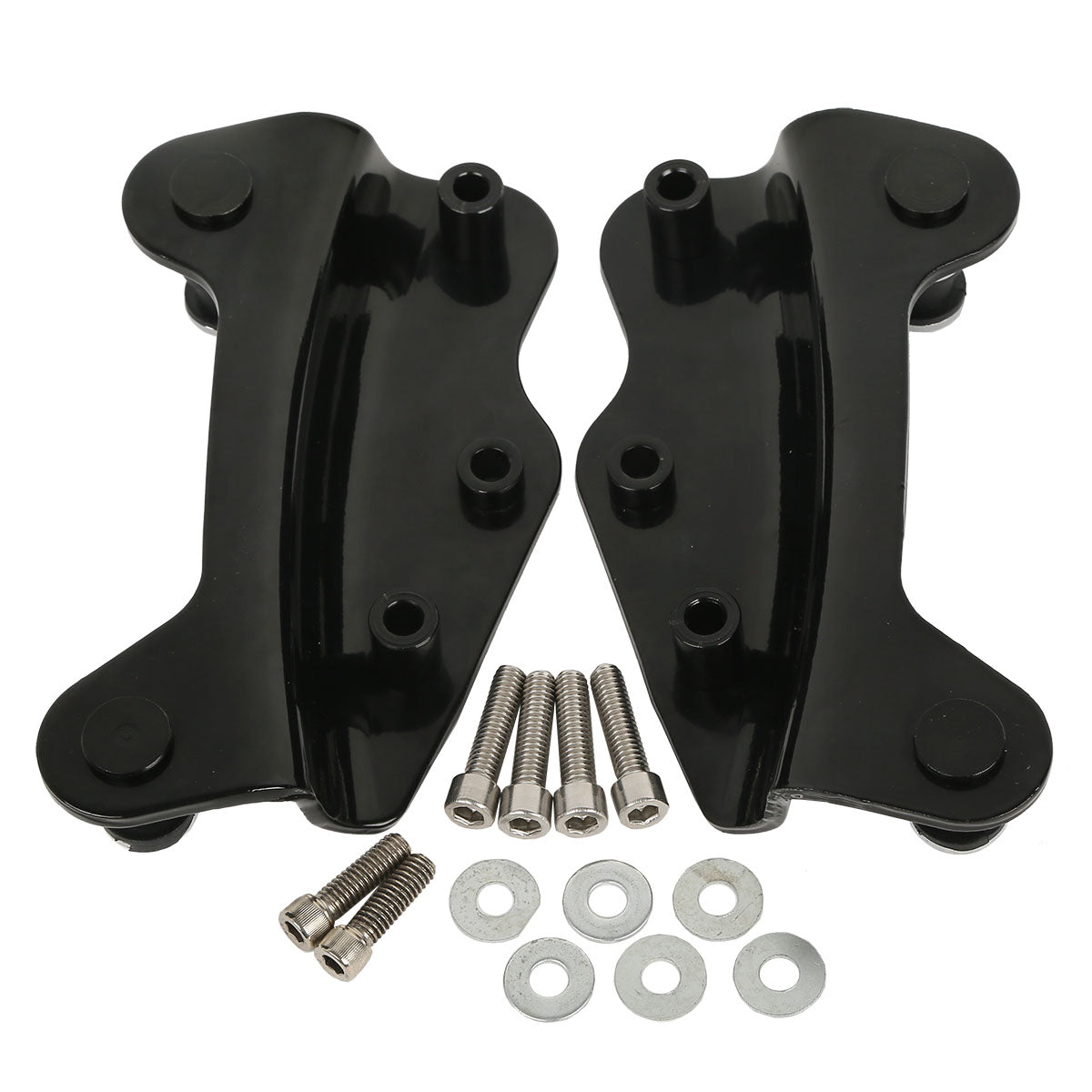 Black 4 point Docking Hardware Kit For Harley Touring Road King