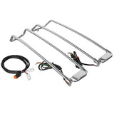 Chrome Saddlebag Lid Top Rail W/ LED Light For Harley Touring Road King Glide 94-13