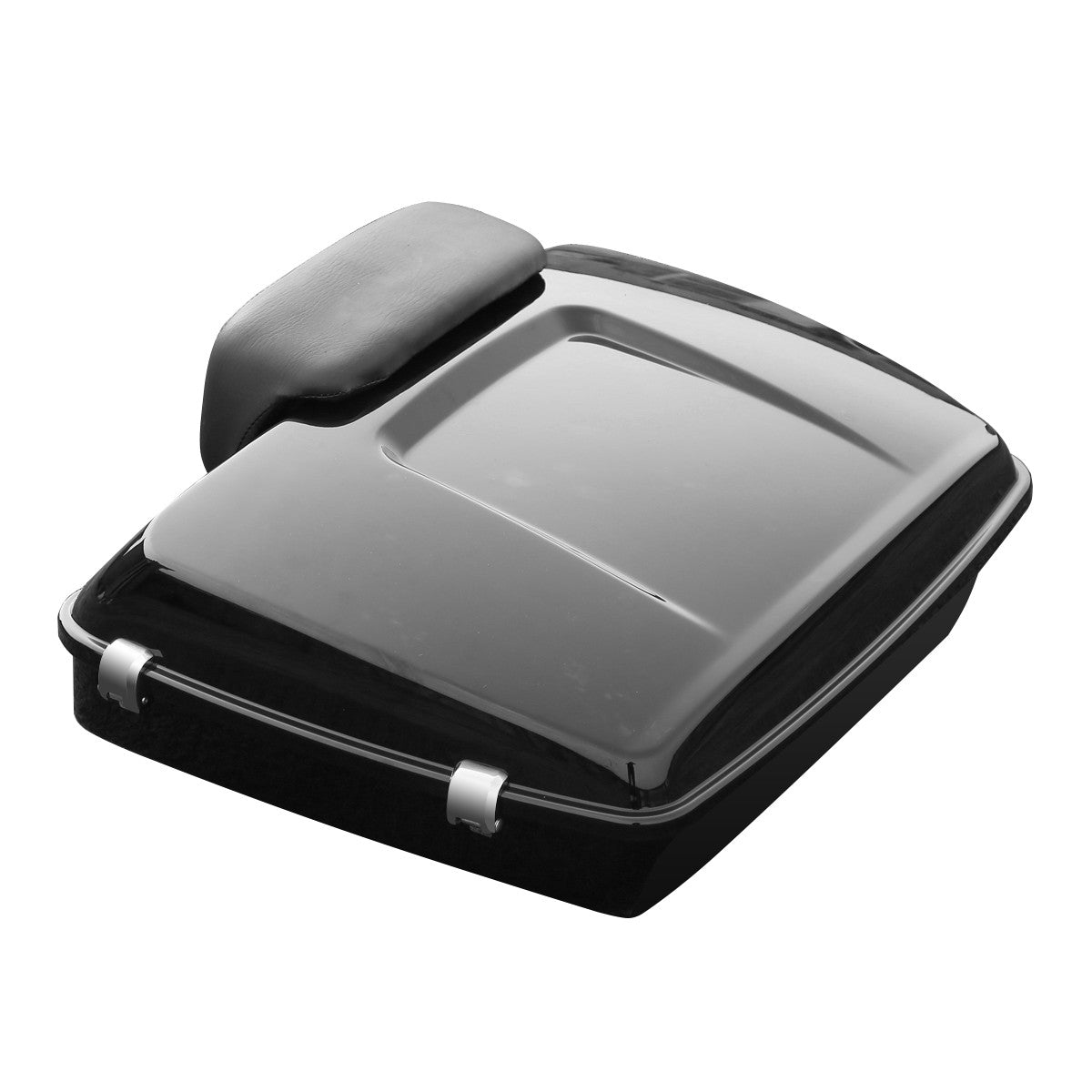 Black 2014-2018 Razor Pancake Tour Pak Trunk w/ Chopped backrest