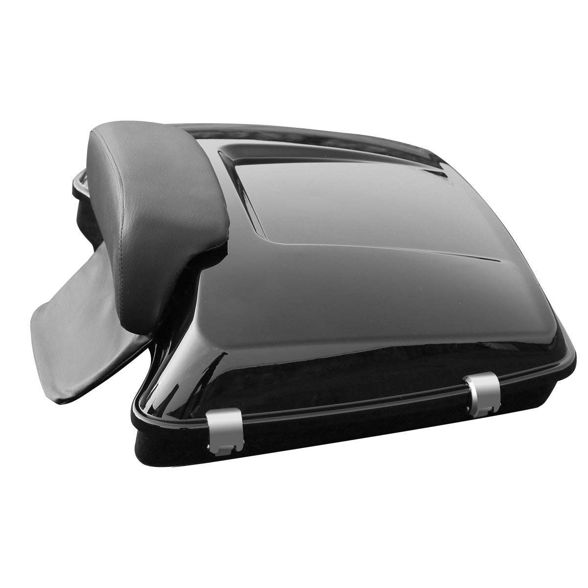 Black 2014-2018 Razor Pancake Tour Pak Trunk w/ Chopped backrest