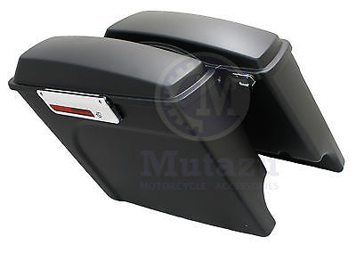 Hard Saddle Bags For Harley Touring Road King & Glide FLHT (1993-2013) – Vivid Black