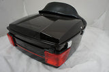 Black Cherry King Tour Pak with Lights for Harley Touring