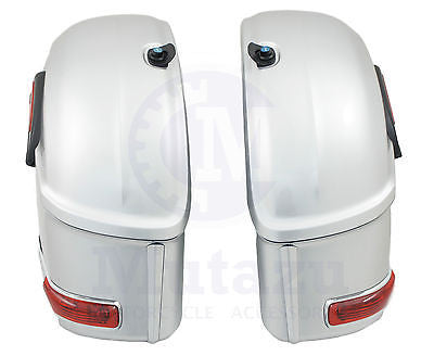 Universal RS Hard Saddlebags - Silver