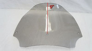 Mutazu Aero Flip Spoiler Tinted Windshield 9" Fit memphis shades batwing fairing