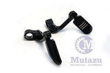 Mutazu Black 1.25" Streamliner Engine Guard Foot Peg fits Suzuki Yamaha Honda Harley